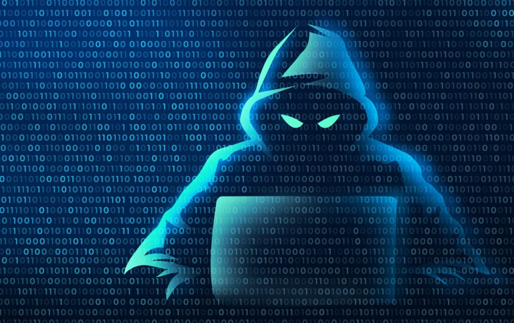 Hacker azul.