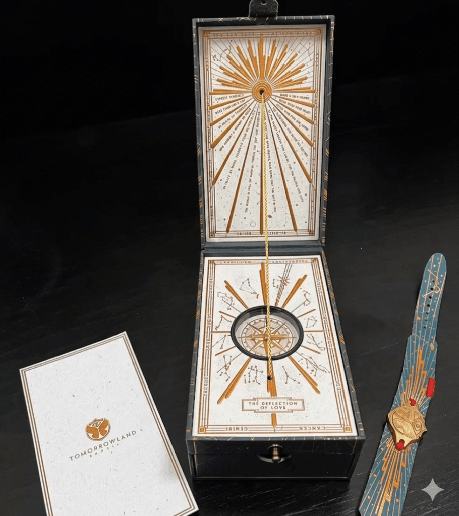 Treasurecase do tomorrowland brasil 2023 com pulseira do lado.