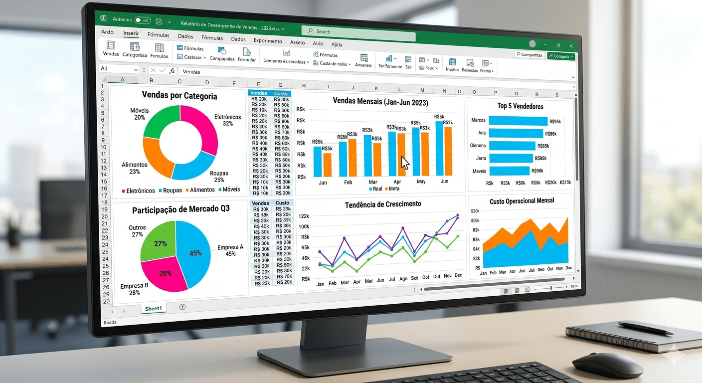 No momento, você está visualizando Tutorial Passo a Passo: Como Criar Gráficos no Excel
