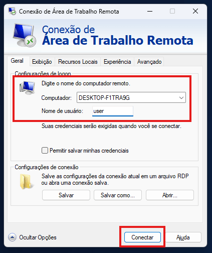 Area de trabalho remota