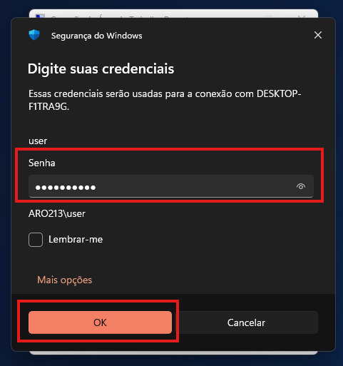 Credenciais do windows
